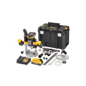 DEWALT Batériový horný frézač 18 V 12 mm (2 x 5,0 Ah Power Stack batéria + nabíjačka + TSTAK)   DEWALT Batériový horný frézač 18 V 12 mm (2 x 5,0 Ah Power Stack batéria + nabíjačka + TSTAK)