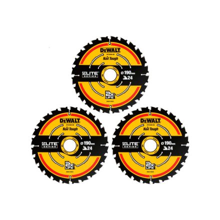 DEWALT EXTREME Pílový disk na drevo 190 x 30 x 1,65 mm / 24T (3 ks)