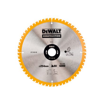 DEWALT Pílový kotúč na drevo 254 x 30 x 2,4 mm / 60T ATB
