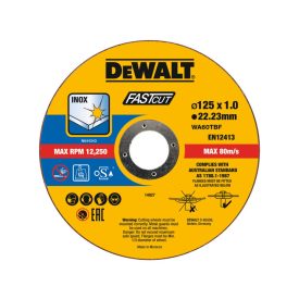 DEWALT Brúsny kotúč na kov 125 x 1,0 x 22,2 mm inox WA60TBF v balení vedra (100 ks)   DEWALT Brúsny kotúč na kov 125 x 1,0 x 22,2 mm inox WA60TBF v balení vedra (100 ks)