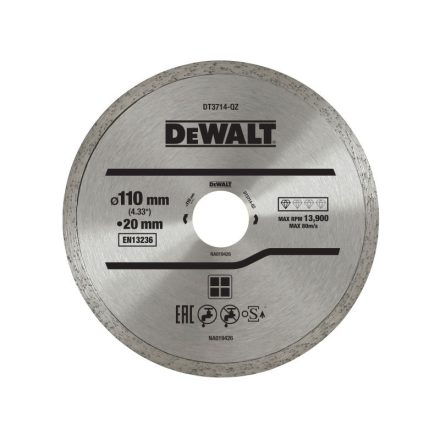 DEWALT Diamantový rezný kotúč na dlaždice mokré/suché 110 x 20 mm nepretržitý