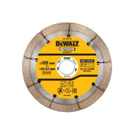 DEWALT Diamantový rezací kotúč segmentovaný 125 x 22,2 mm s dvojitým kotúčom   DEWALT Diamantový rezací kotúč segmentovaný 125 x 22,2 mm s dvojitým kotúčom