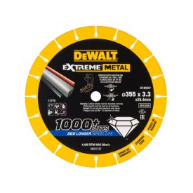 DEWALT EXTREME METAL Diamantový rezný kotúč na kov 355 x 3,3 x 25,4 mm (kov/alu/inox)   DEWALT EXTREME METAL Diamantový rezný kotúč na kov 355 x 3,3 x 25,4 mm (kov/alu/inox)