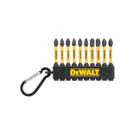 DEWALT Sada bitov s karabínom 10 kusov 1/4" Hex (PZ2x6, PZ3x2, PH2x2 / 57 mm) FLEXTORQ   DEWALT Sada bitov s karabínom 10 kusov 1/4" Hex (PZ2x6, PZ3x2, PH2x2 / 57 mm) FLEXTORQ