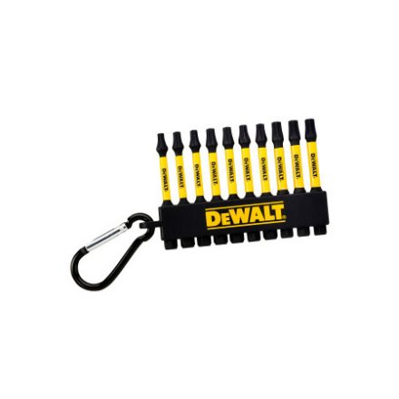 DEWALT Sada Torx bitov s karabínou 10-dielna 1/4" Hex (T20x3, T25x4, T30x3 / 57 mm) FLEXTORQ
