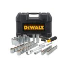DEWALT Sada nástrčných kľúčov 84-dielna, krátka/dlhá, metrická/palcový 1/4" + 3/8"