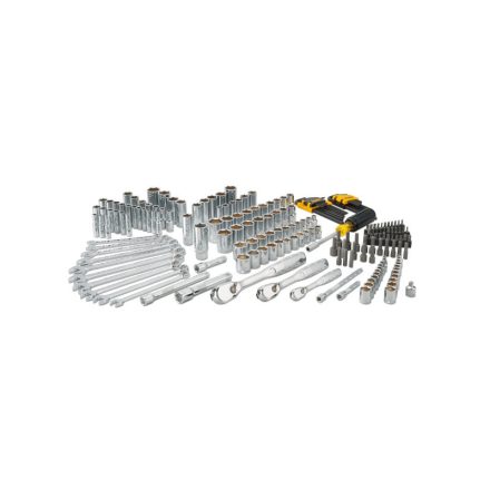 Sada náradia DEWALT 205 kusov metrických/palcových, krátkych/dlhých 1/4" + 3/8" + 1/2"