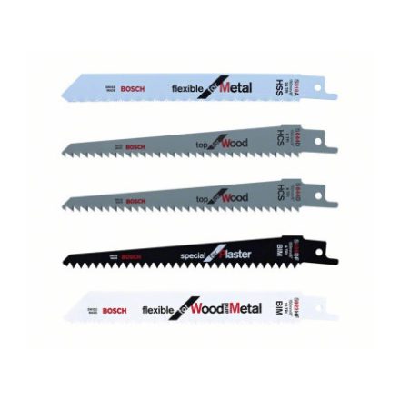 BOSCH Sada pásových pílových listov 5 kusov 150 mm (kov-drevo-sádra.)