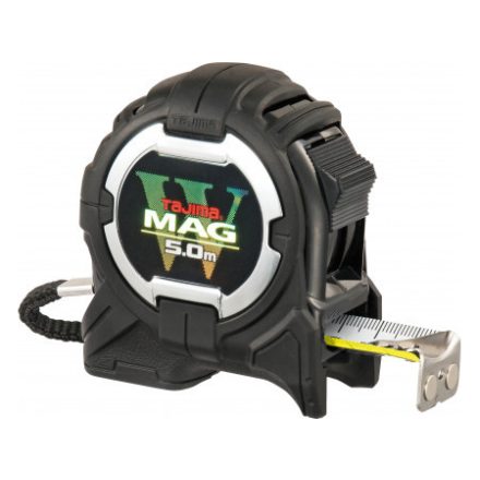 TAJIMA W-Mag Meračka páska 5 m x 25 mm, dvojstranné meranie, s magnetickým puzdrom