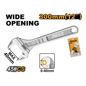 INGCO Nastaviteľný vidlicový kľúč 0-40 mm / 300 mm INGCO Nastaviteľný vidlicový kľúč 0-40 mm / 300 mm