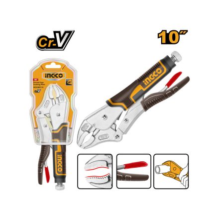 INGCO Zakrivené samozaťahovacie kliešte 250 mm CrV