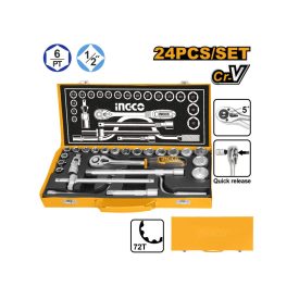 INGCO Sada skĺň 24 dielna 1/2 "10-32 mm CrV INGCO Sada skĺň 24 dielna 1/2 "10-32 mm CrV