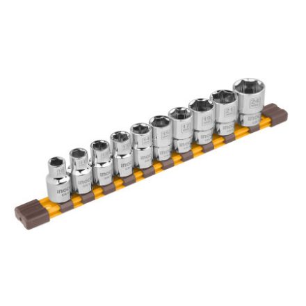 INGCO Sada zástrčkových kľúčov 10 kusov 1/2" 10-24 mm CrV