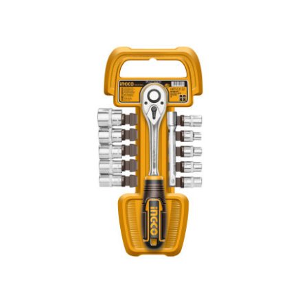 INGCO Sada dutinových kľúčov 12 kusov 1/2" 10-24 mm CrV