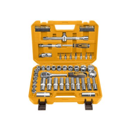 INGCO Sada zástrčkových kľúčov 62 ks 1/2" 10-32 mm CrV