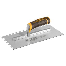 INGCO Hladká špachtľa 130 x 280 mm inox 10 x 10 mm mäkký držiak   INGCO Hladká špachtľa 130 x 280 mm inox 10 x 10 mm mäkký držiak