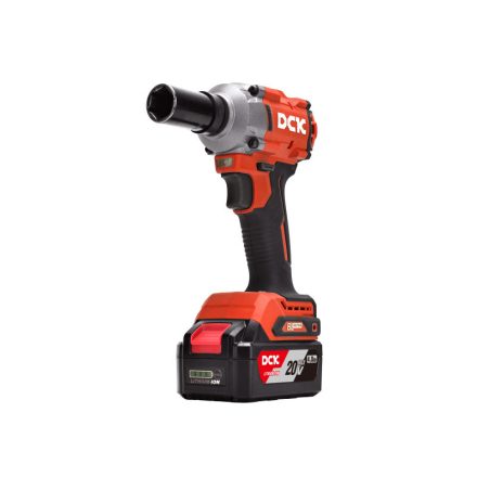 DCK Bezuhlíkový akumulátorový impaktný skrutkovač 1/2" 358 Nm 20 V (2 x 5,0 Ah batéria + nabíjačka)