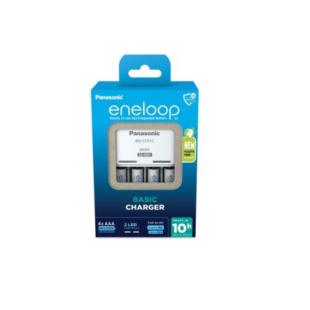 ENELOOP Nabíjačka + 4 AA/tužkové batérie 1,2 V 1900 mAh