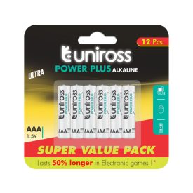 UNIROSS VALUE AAA/mikroodolná alkalická batéria 1,5 V (12 ks)   UNIROSS VALUE AAA/mikroodolná alkalická batéria 1,5 V (12 ks)