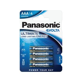 PANASONIC EVOLTA AAA/mikro super odolná alkalická batéria 1,5 V (4 ks)   PANASONIC EVOLTA AAA/mikro super odolná alkalická batéria 1,5 V (4 ks)