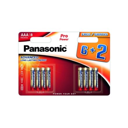 PANASONIC AAA/mikro super odolná alkalická batéria 1,5 V (8 ks)