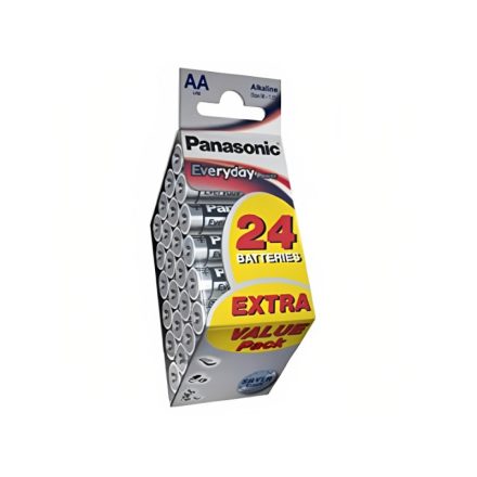 PANASONIC AA/tužková odolná alkalická batéria 1,5 V (24 ks)