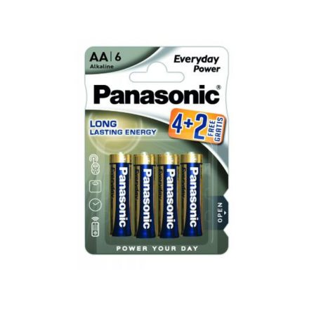 PANASONIC AA/tužková odolná alkalická batéria 1,5 V (6ks)