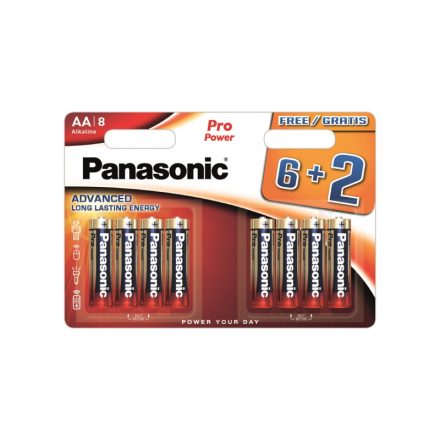 PANASONIC AA/tužková super odolná alkalická batéria 1,5 V (8 ks)