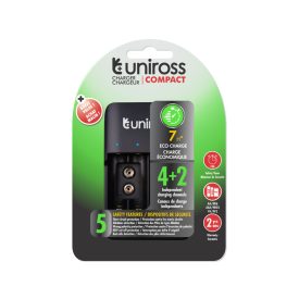 Nabíjačka batérií UNIROSS s ochranou AA/AAA/9V Nabíjačka batérií UNIROSS s ochranou AA/AAA/9V