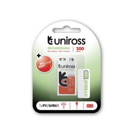 UNIROSS bloková batéria 9 V 200 mAh UNIROSS bloková batéria 9 V 200 mAh