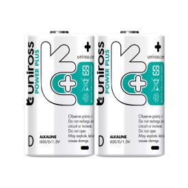 UNIROSS D/LR20/gigant dlhotrvajúce alkalické batérie 1,5 V POWER PLUS (2 ks)   UNIROSS D/LR20/gigant dlhotrvajúce alkalické batérie 1,5 V POWER PLUS (2 ks)