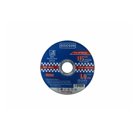 ENCORE Rezný kotúč na kov 115 x 1,0 x 22,23 mm STEEL