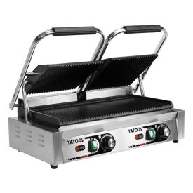 YATO GASTRO Dvojitý kontaktný gril 580 mm 3600 W rebrovaný plech na pečenie   YATO GASTRO Dvojitý kontaktný gril 580 mm 3600 W rebrovaný plech na pečenie