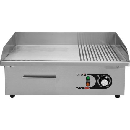 YATO GASTRO gril 550 mm 3000 W plochý a rebrovaný plech na pečenie