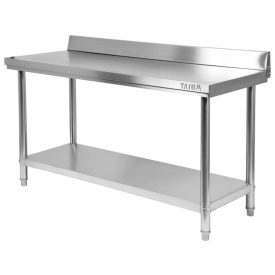 Pracovný stôl YATO GASTRO Inox so spodnou policou so zadným vyklápaním   Pracovný stôl YATO GASTRO Inox so spodnou policou so zadným vyklápaním