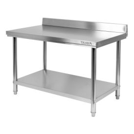 Pracovný stôl YATO GASTRO Inox so spodnou policou so zadným vyklápaním   Pracovný stôl YATO GASTRO Inox so spodnou policou so zadným vyklápaním