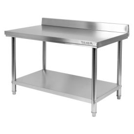 Pracovný stôl YATO GASTRO Inox so spodnou policou so zadným vyklápaním   Pracovný stôl YATO GASTRO Inox so spodnou policou so zadným vyklápaním
