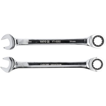 YATO Hviezdica-vidlicový kľúč s prevodovkou 24 mm / 335 mm 72T CrV