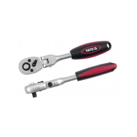 YATO Ráčna hnací hriadeľ 1/4" 159 mm 72T kĺbový ±90° priamy hriadeľ CrV