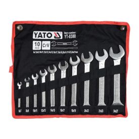 YATO Sada vidlicových kľúčov, 10 kusov, 6-27 mm CrV YATO Sada vidlicových kľúčov, 10 kusov, 6-27 mm CrV