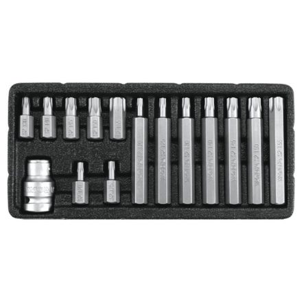 YATO Sada Torx 15 kusov proti manipulácii T20-T55 L=30 mm, L=75 mm 1/2"