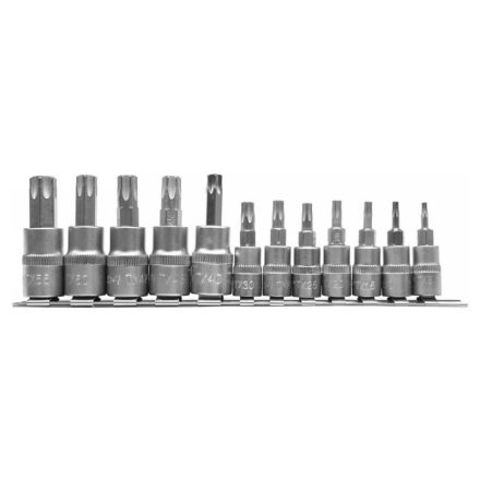 YATO Sada nástrčných kľúčov 12-dielna Torx 1/4", 3/8" CrV