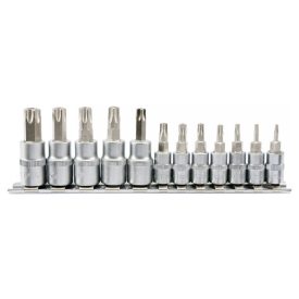 YATO Sada nástrčných kľúčov 12-dielna Torx 1/4", 3/8" CrV   YATO Sada nástrčných kľúčov 12-dielna Torx 1/4", 3/8" CrV