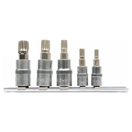 YATO Sada nástrčných kľúčov 5-dielna Spline 1/4", 3/8" CrV