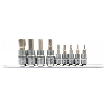Sada nástrčných kľúčov YATO 9 kusov Allen 1/4", 3/8" CrV
