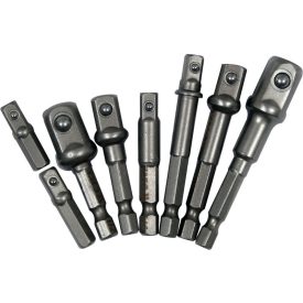 Sada adaptérov YATO nástrčných kľúčov 8 dielov 1/4" Hex -> 1/4", 3/8", 1/2" štvorcový CrV   Sada adaptérov YATO nástrčných kľúčov 8 dielov 1/4" Hex -> 1/4", 3/8", 1/2" štvorcový CrV