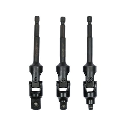 Sada adaptérov YATO nástrčných kľúčov 3 diely 1/4" Hex -> 1/4" 3/8" 1/2" štvorcový CrV
