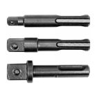 Sada adaptérov YATO nástrčných kľúčov 3 diely SDS-Plus -> 1/4", 3/8", 1/2" štvorec