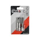 Sada adaptérov YATO nástrčných kľúčov 3 diely SDS-Plus -> 1/4", 3/8", 1/2" štvorec