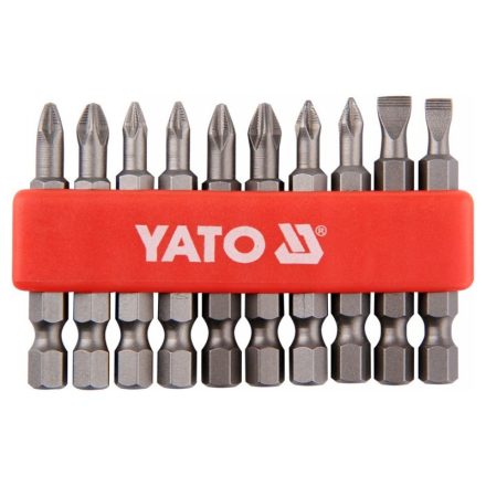 Sada hrotov YATO 10 kusov 50 mm (5-6 mm-PH1-PH2-PZ1-PZ2)
